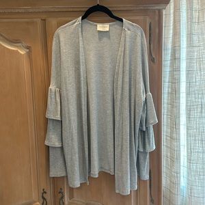 NWOT Vestique Ruffle Sleeve Cardigan